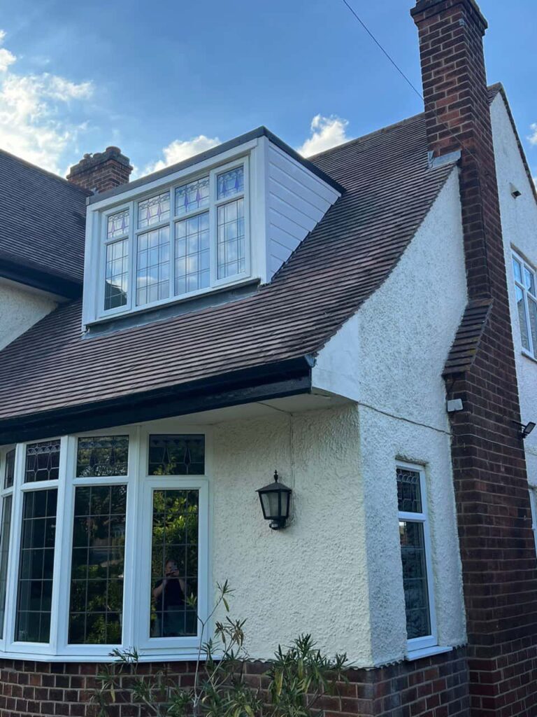 This is a photo of a dormer window which has just had some repairs carried out where the roof and the dormer meet. Works carried out by Downham Market Roofing Repairs